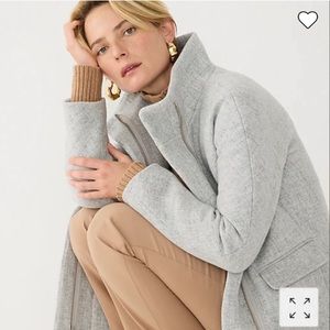 J. Crew Tall cocoon coat in Italian stadium-cloth wool